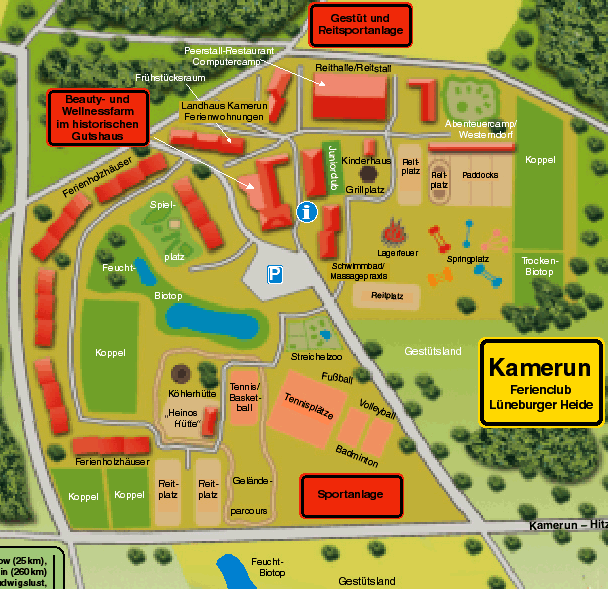 Stadtplan Karte Lageplan Kamerun Elbe Elbtalaue Lüneburger Heide