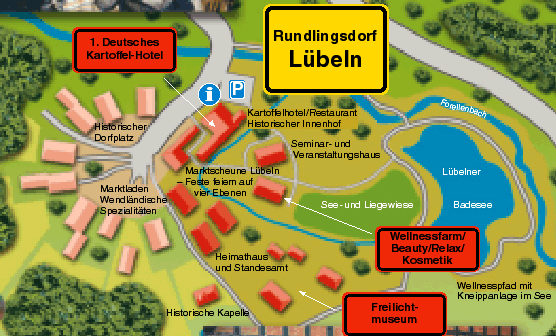 Stadtplan Karte Lageplan Rundlingsdorf Lübeln Wendland Lüneburger Heide