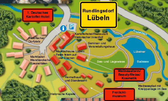 Stadtplan Karte Lageplan Rundlingsdorf Lbeln Wendland Lneburger Heide