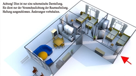 Grundriss der Ferienwohnung für 4 Personen in Land Kamerun