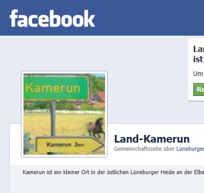 Land Kamerun bei Facebook